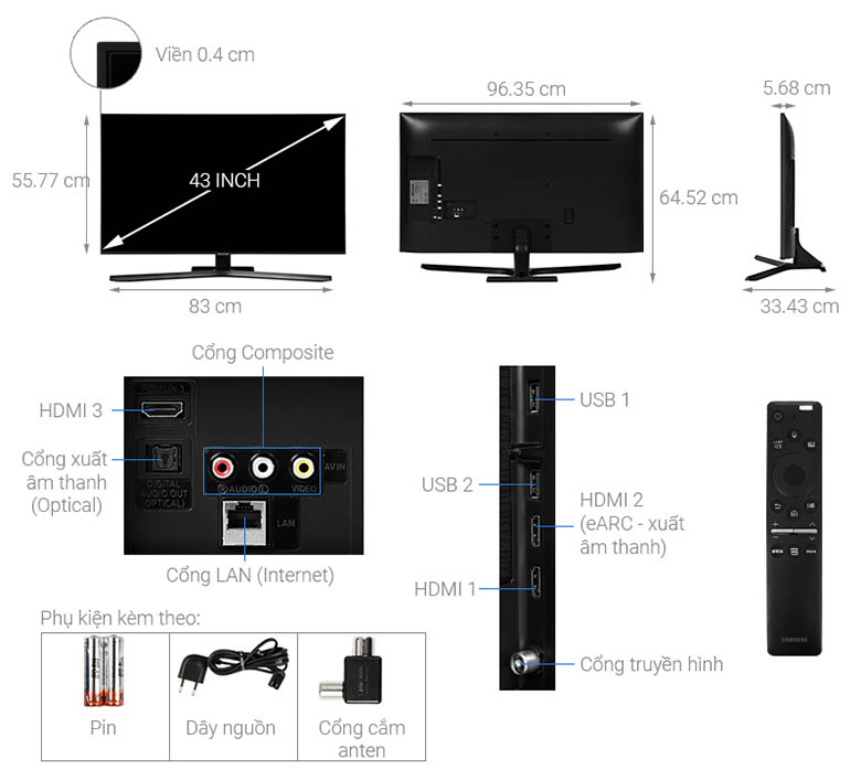 các kích thước tivi các kích thước tivi