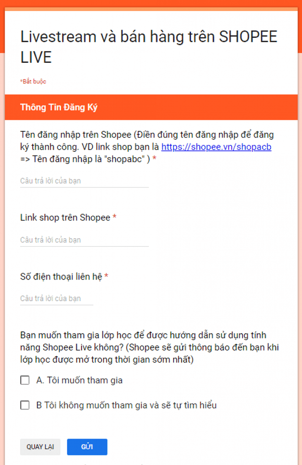 livestream shopee