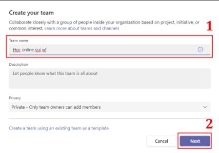 hướng dẫn sử dụng microsoft team