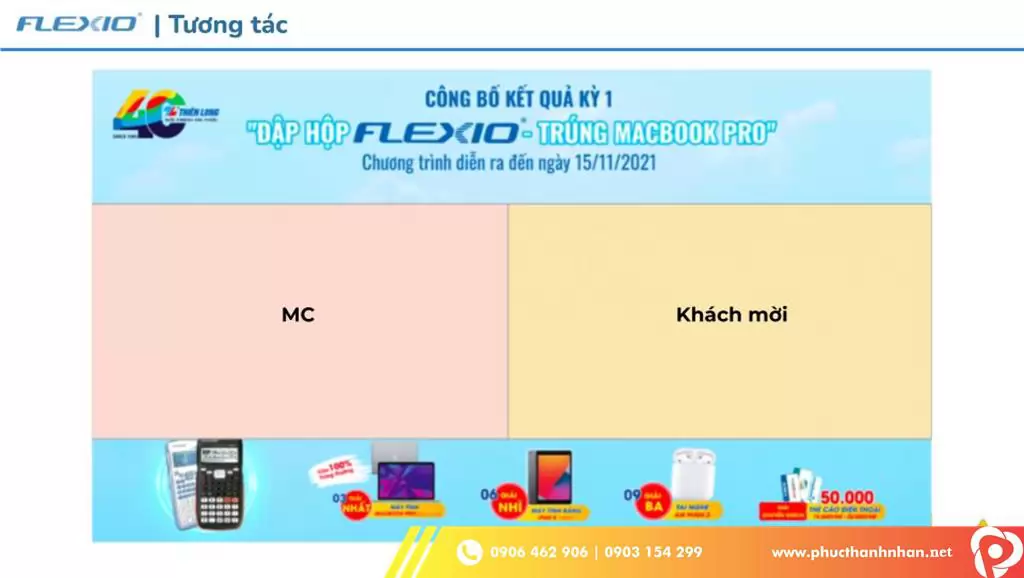 Mc và Khách mời tương tác